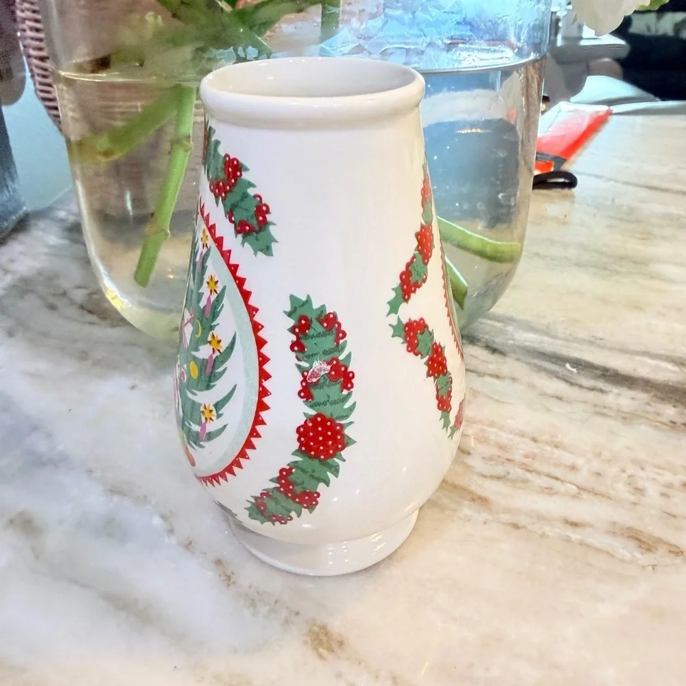 Vintage 1983 Portmeirion Spirit Of Christmas Vase By Susan Williams-Ellis